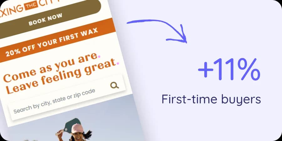 A case study featuring Waxing The City, which saw an 11% increase in first time buyers by partnering with UltraVale.