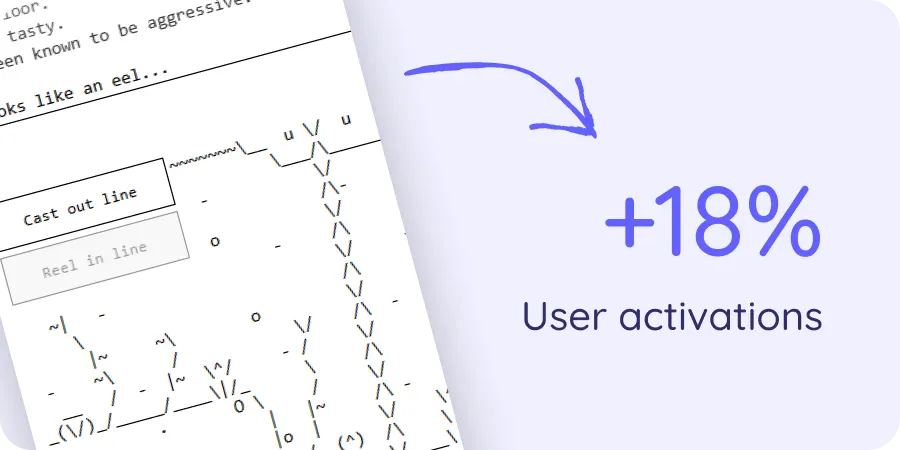 A text-based game created by UltraVale led to an 18% increase in user activations.