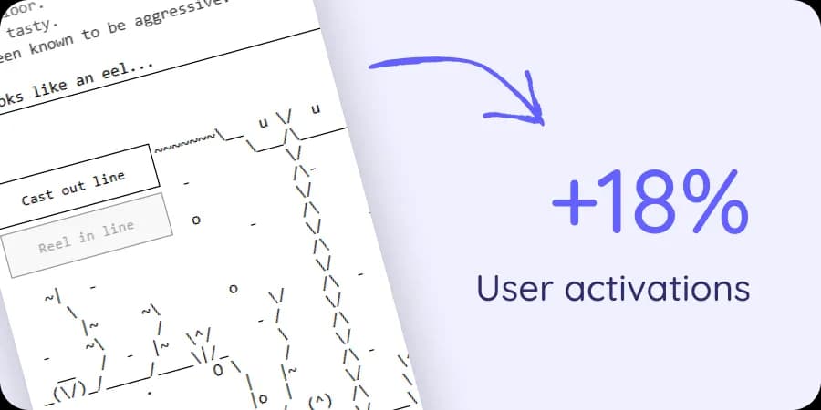 A text-based game created by UltraVale led to an 18% increase in user activations.