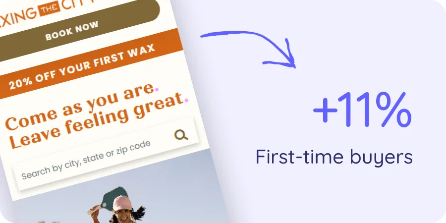A case study featuring Waxing The City, which saw an 11% increase in first time buyers by partnering with UltraVale.